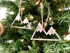 Rustic Metal Mountain Christmas Ornament
