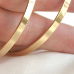 Lightweight Oversized Hoops - 55 mm Large Flat Hoop Earrings