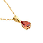 Blueyejewelry - Pear CZ Necklace - Tear Drop Diamond Birthstone Pendant