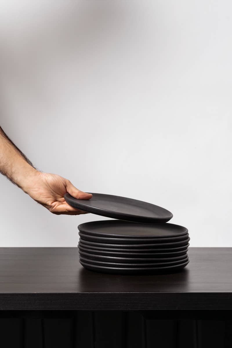 Stoneware Flat Salad/Dinner Plate | Edan 9.4"