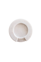 Luxe B Co- Turned White Marble Round Spoon Rest