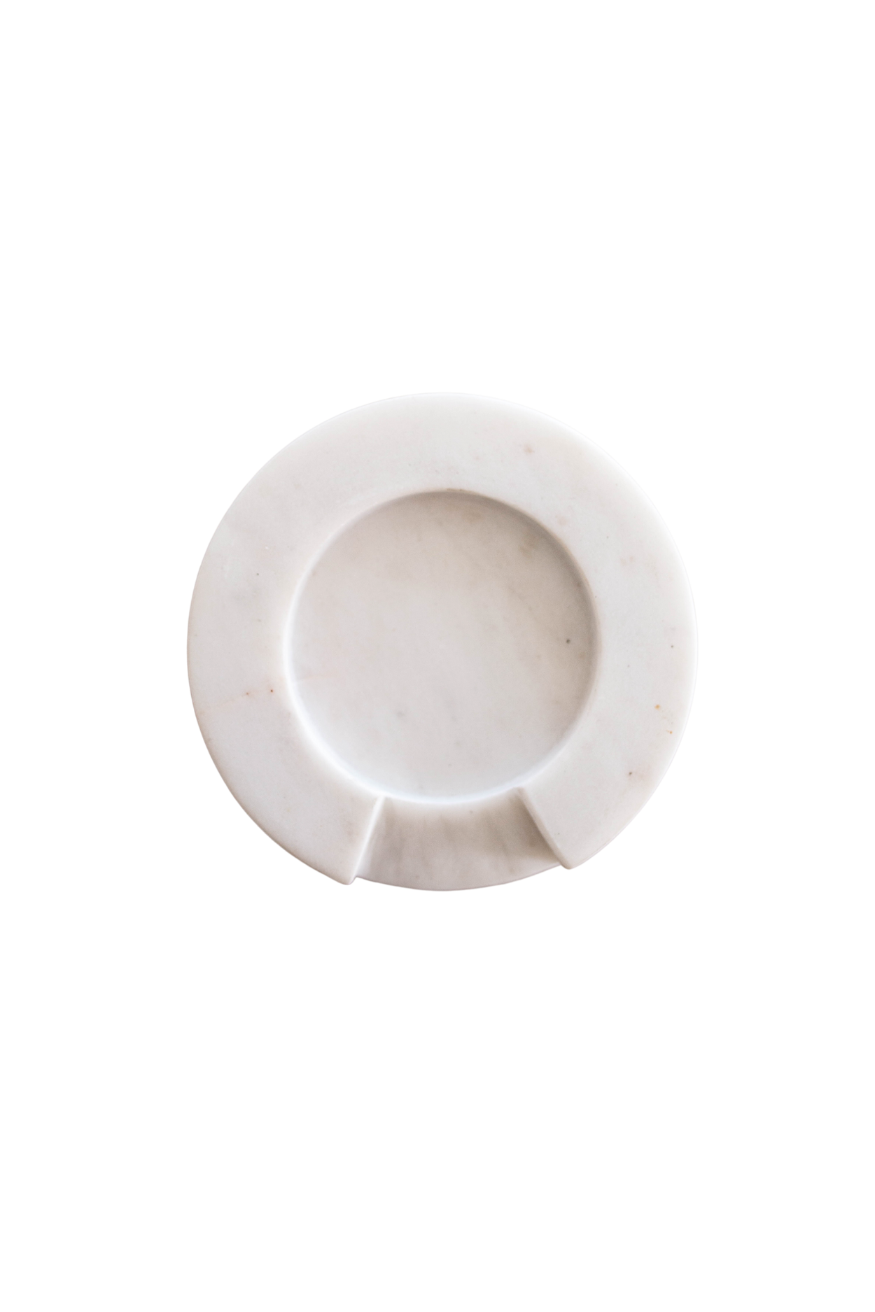 Luxe B Co- Turned White Marble Round Spoon Rest