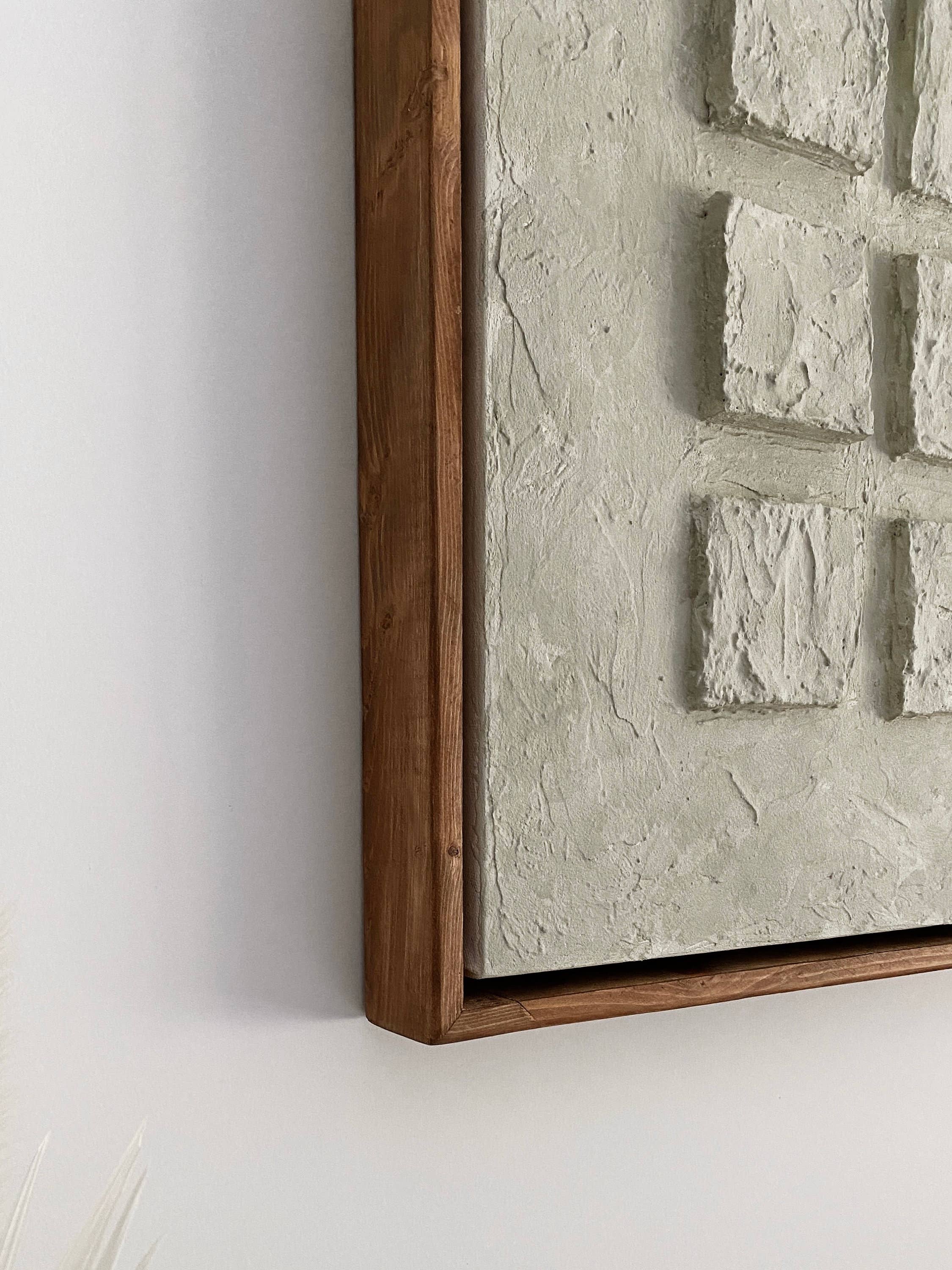 Textured plaster canvas with frame ( has to be pre-ordered )