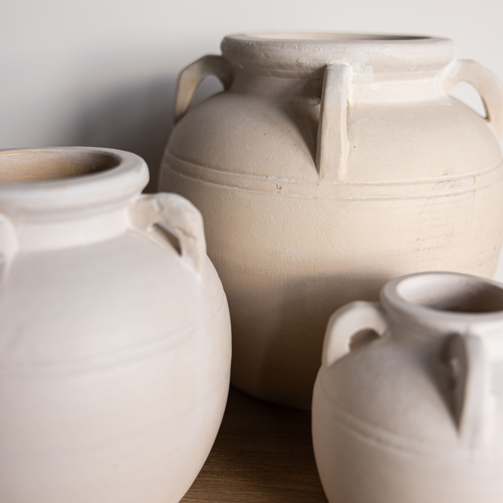 Luxe B CO- Cordoba White Matte Vase With Handles