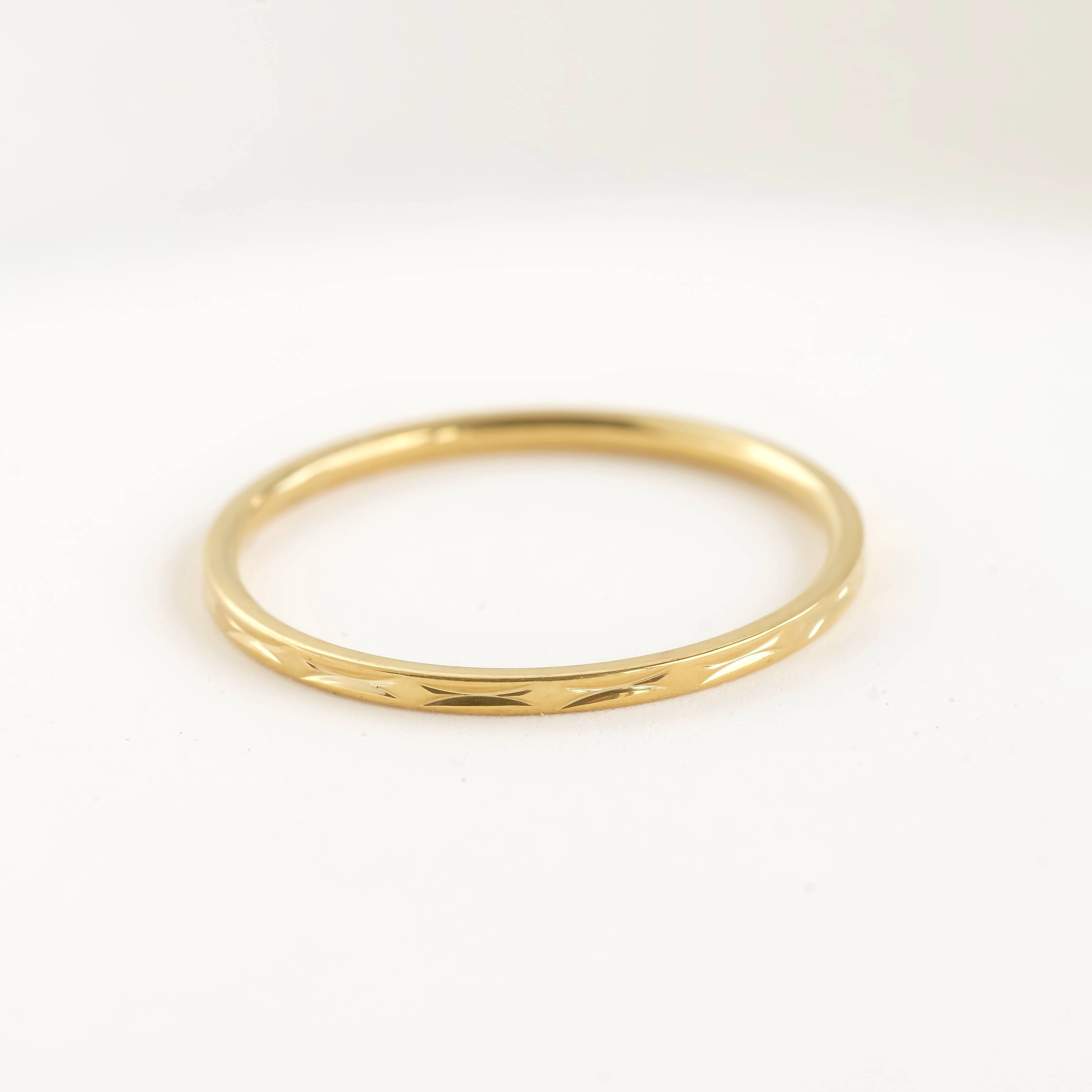 Dainty Gold Rings - Waterproof 18k Gold Stackable Rings