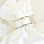Thin Pave CZ Ring - Slim Stacker Ring - Pave Diamond Band