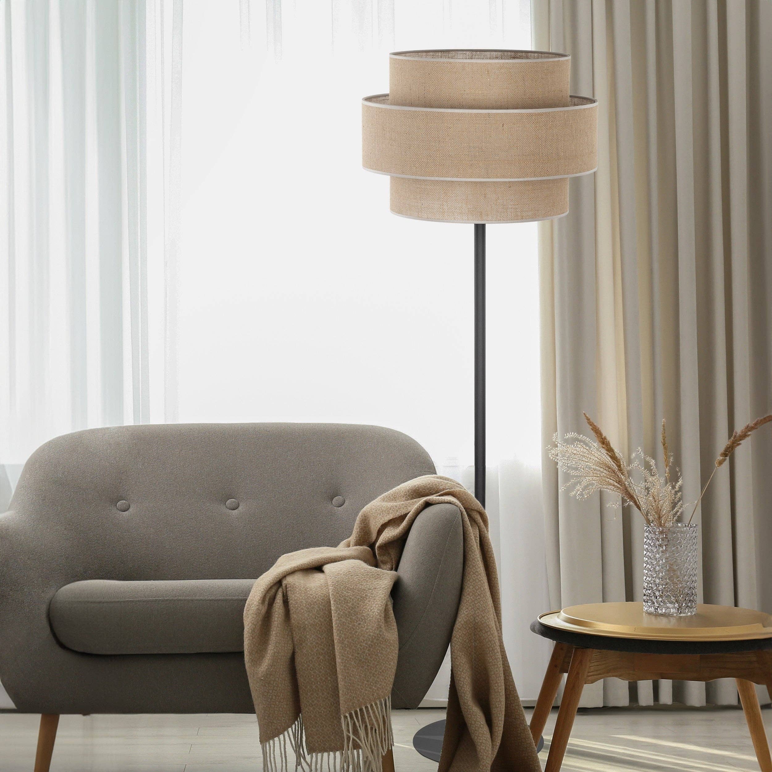 CALISTO JUTE Floor Lamp ( Ships in two weeks)