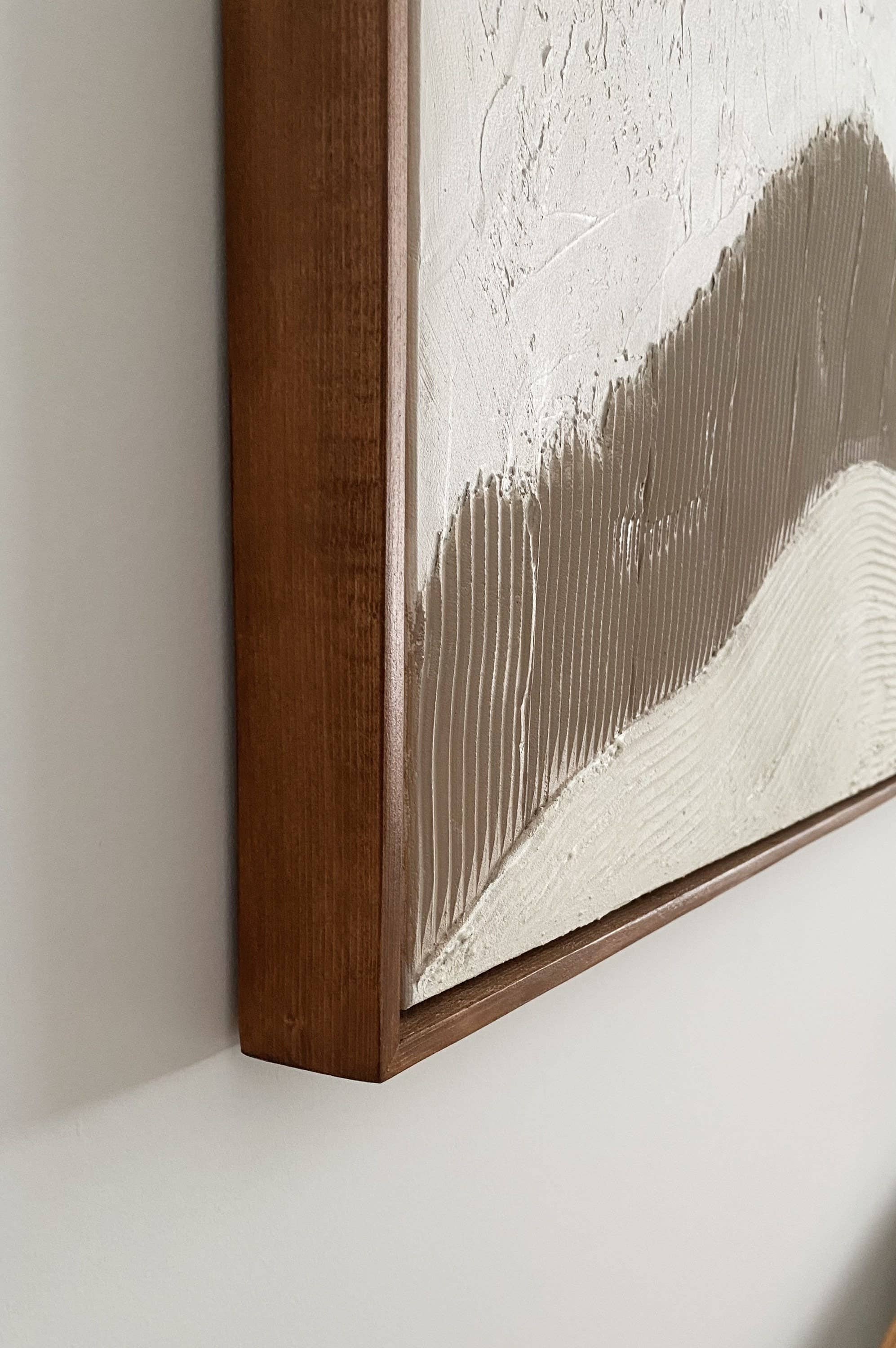 Abstract Framed Plastered Canvas