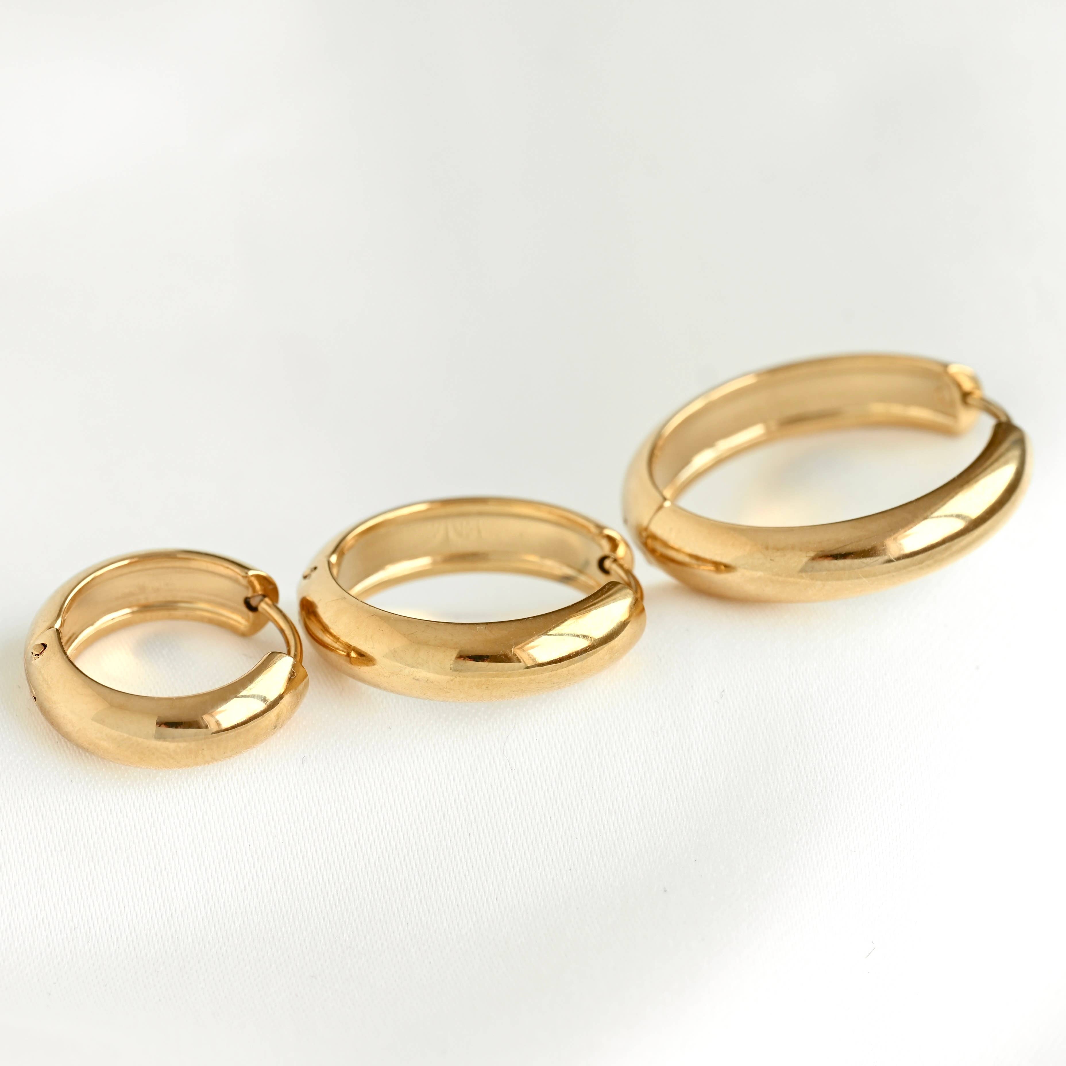 Medium Bold Hoops - Waterproof Lightweight Hoop Earrings