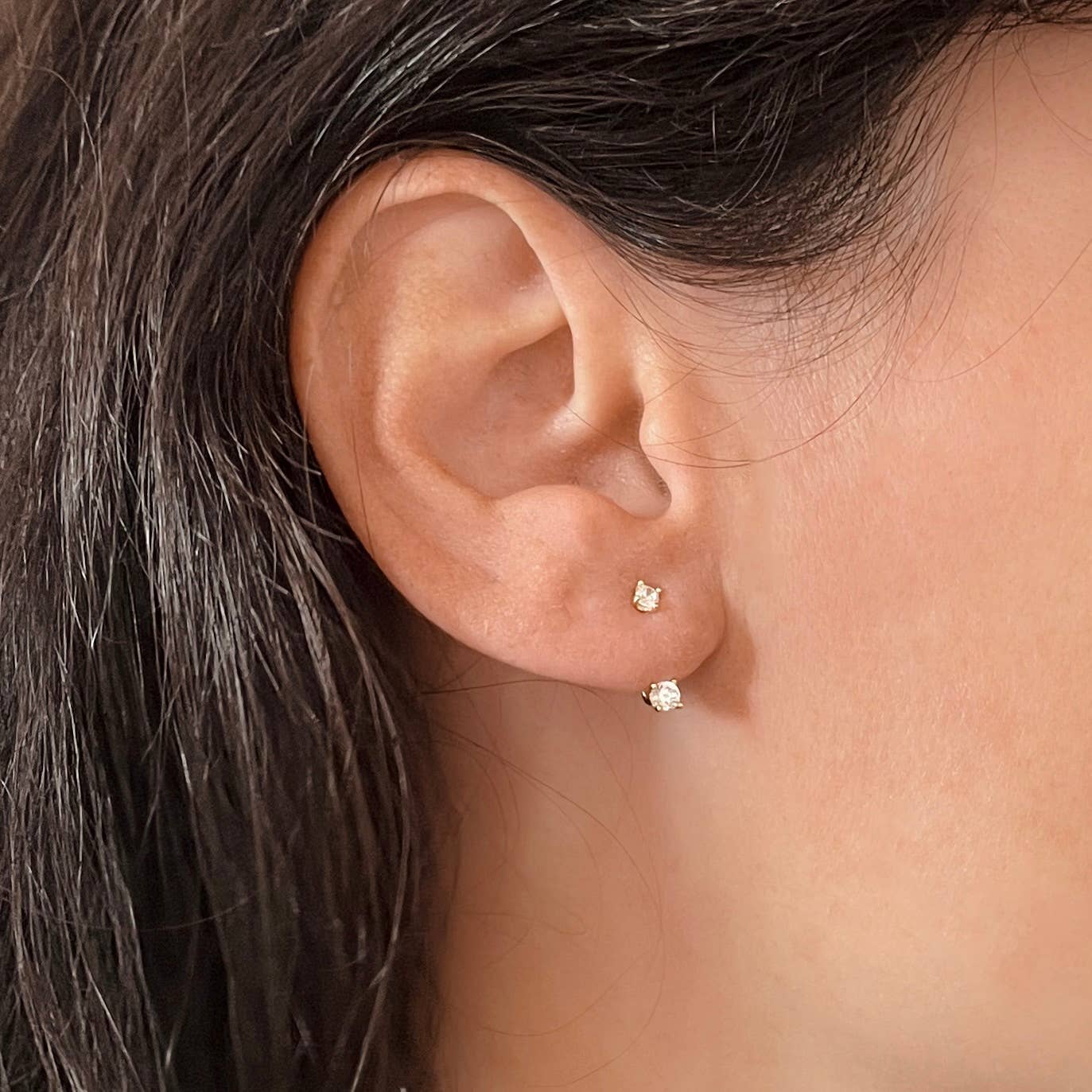 Blueyejewelry - Sterling Silver Front Back Circle Ear Jacket - CZ Earrings