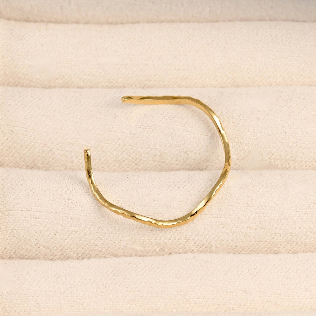 Textured Wavy Cuff Ring