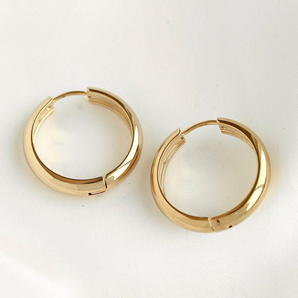 Medium Bold Hoops - Waterproof Lightweight Hoop Earrings