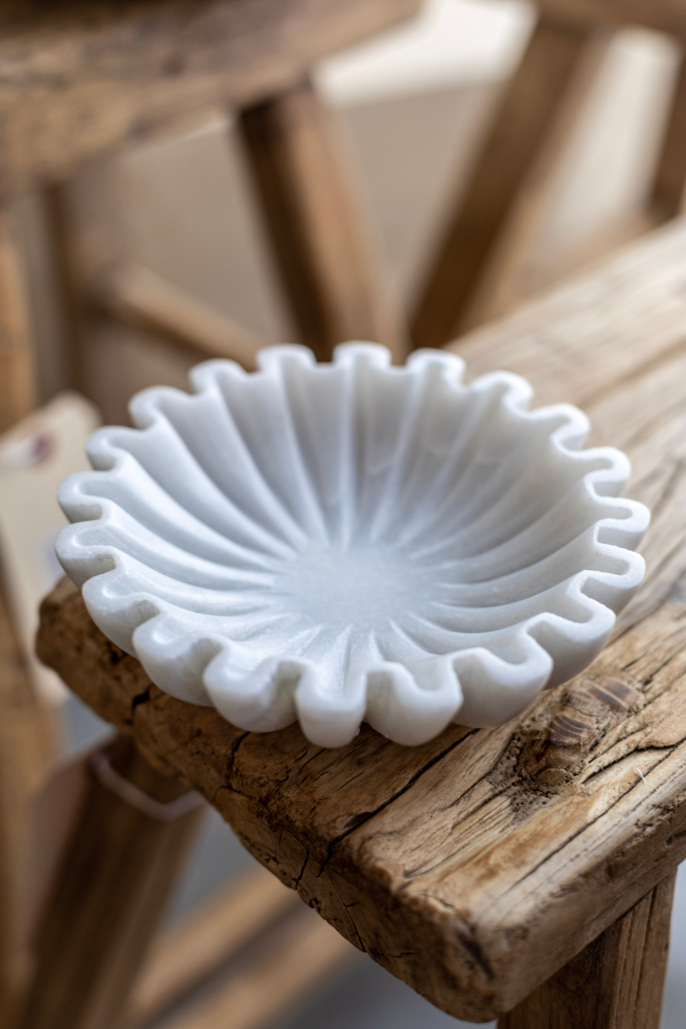 Luxe B Co - Marble Fluted Scalloped Bowls