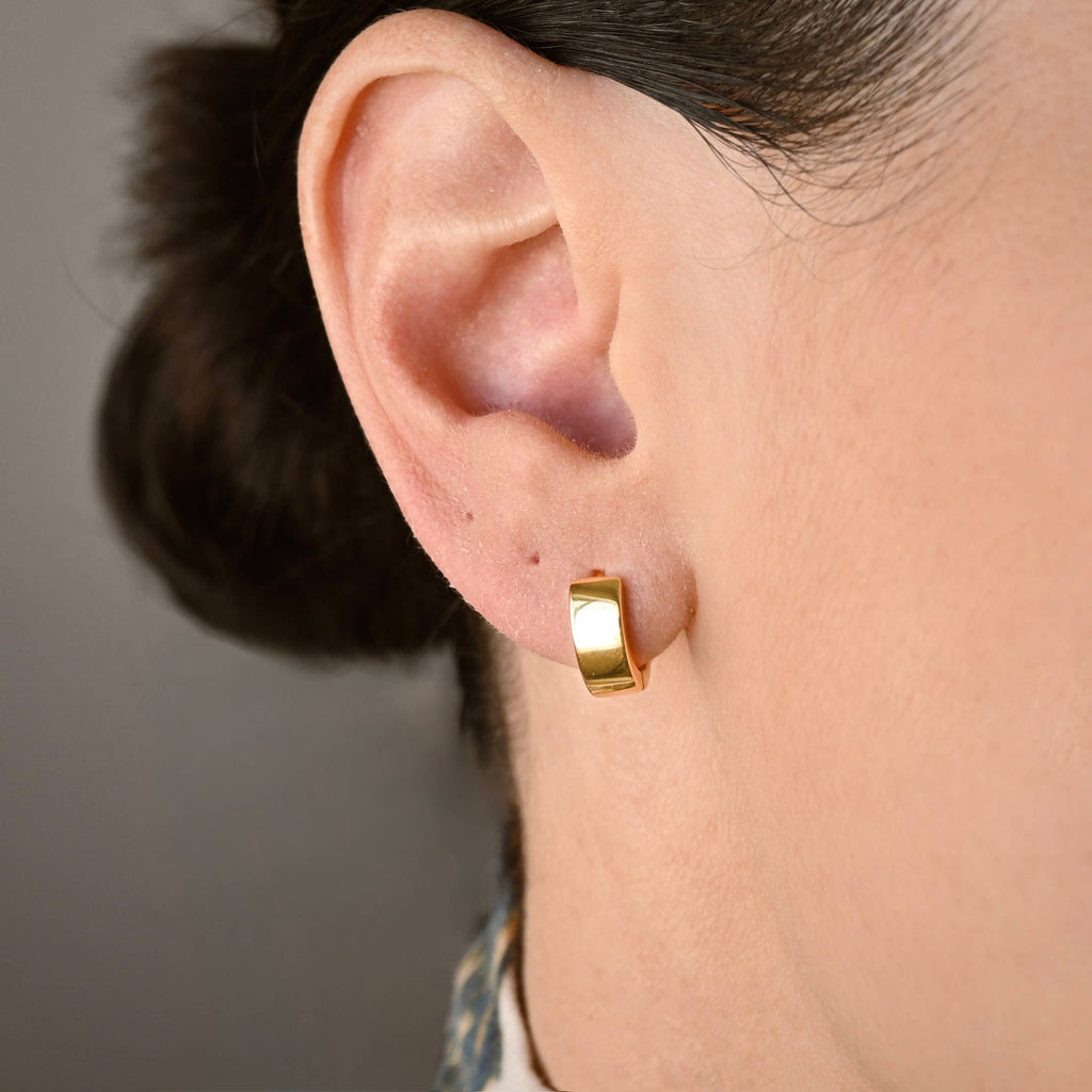 Blueyejewelry - Chunky Wide Bold Hoops