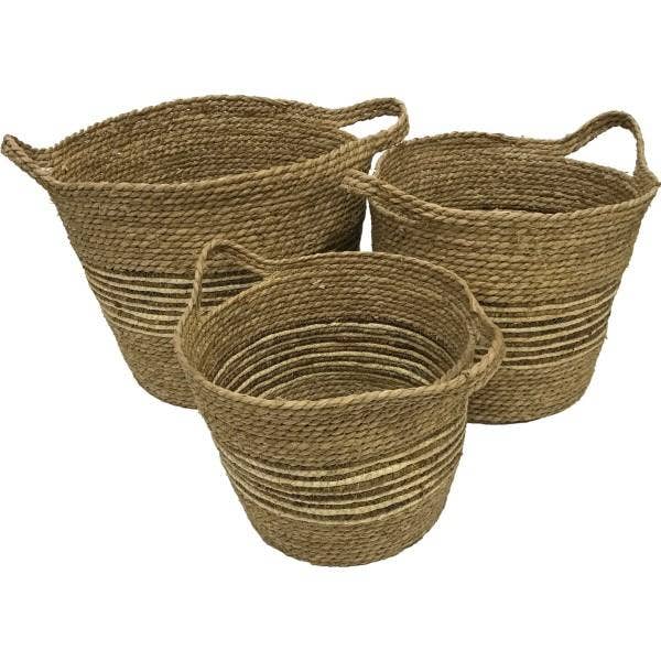 Baskets With Handles, ( Set of 3 ) (In Store Purchase Only)