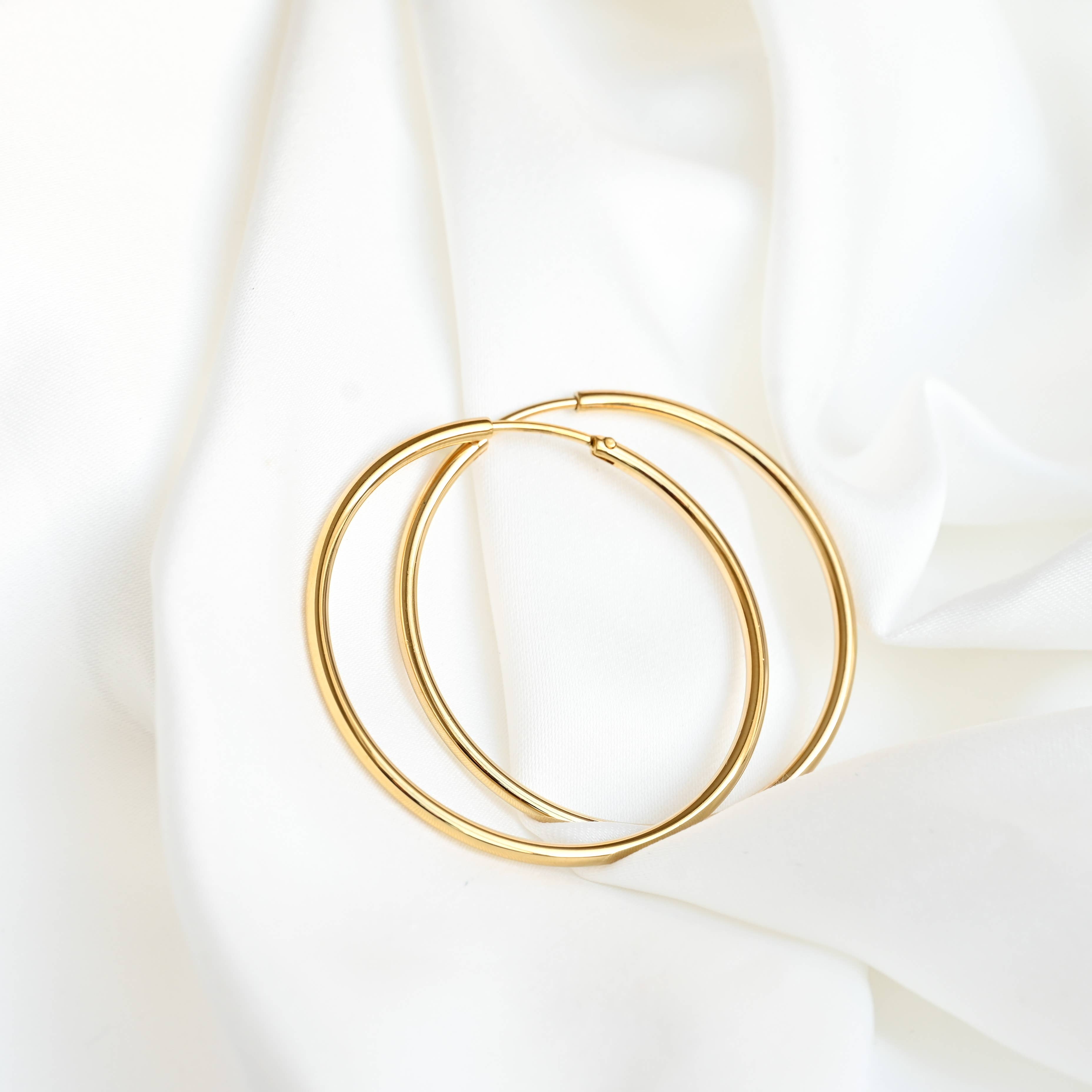 Endless Hoop Earrings - Infinity Hoops - Continuous Hoops
