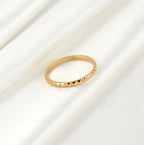 blueyejewerly - Geometric Gold Pyramid Ring - Stainless Steel