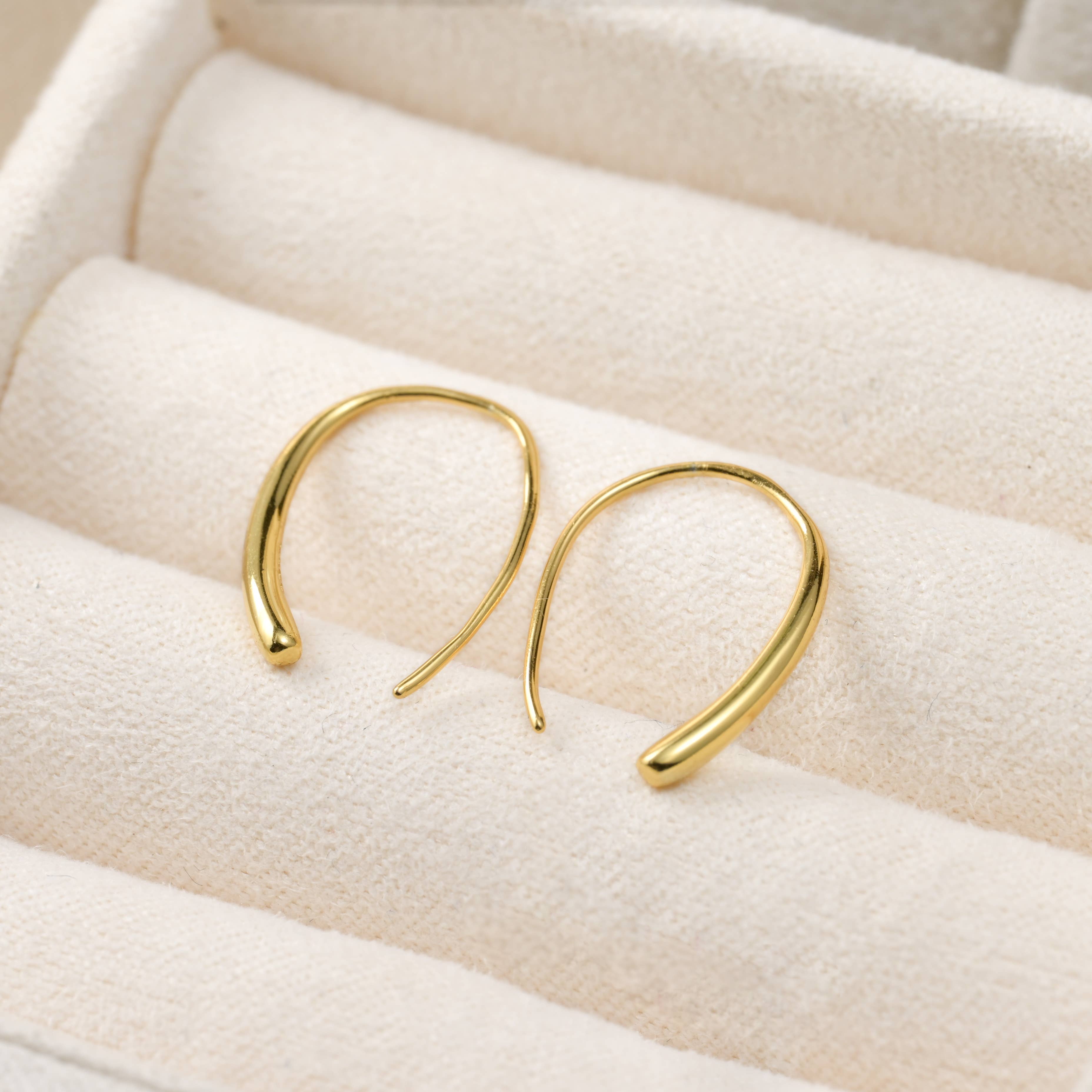 Dainty Threader Earrings - 925 Silver Tear Drop Earrings