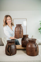 Wooden Himachal Pot, Vase