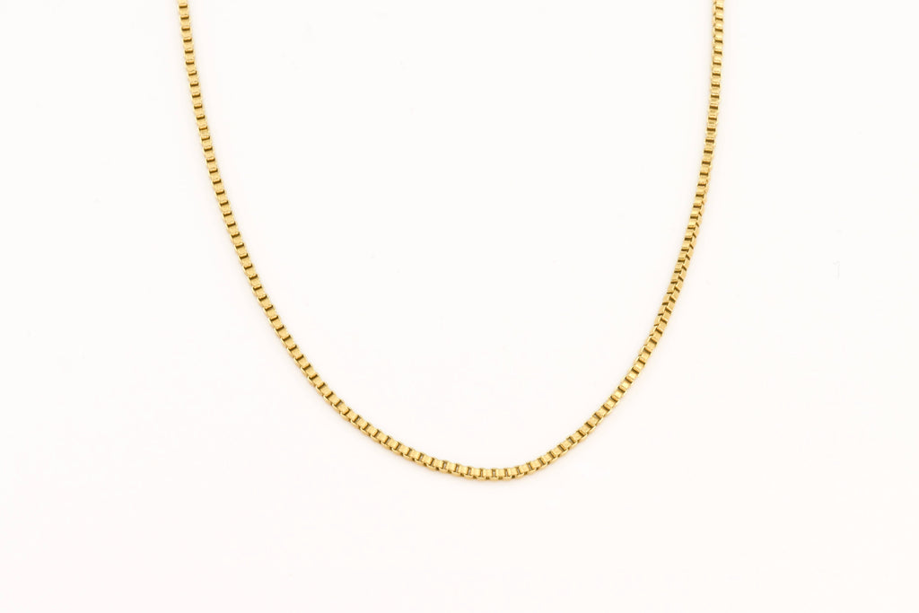 Box Chain Necklace - Dainty Box Necklace - Delicate Chain
