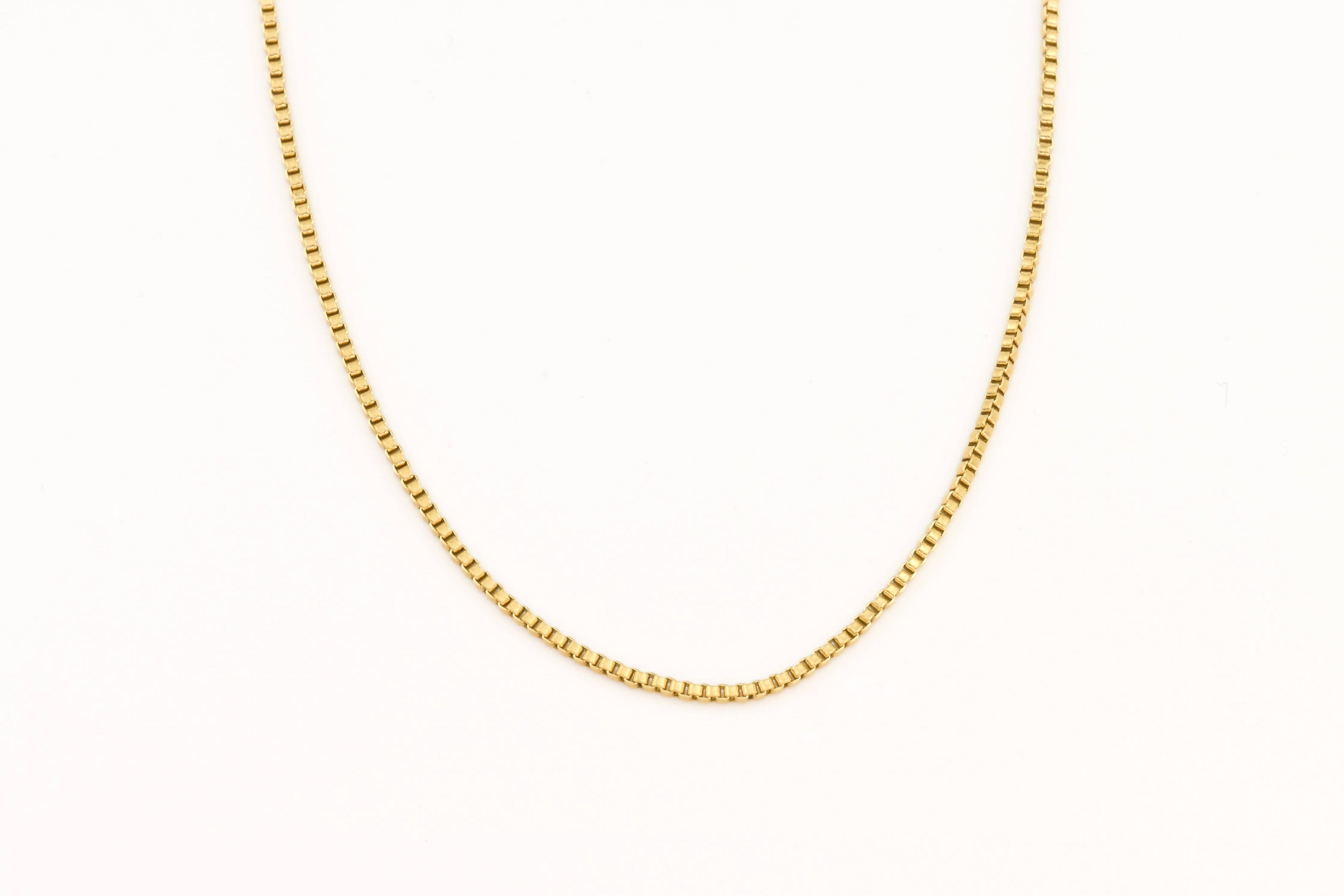 Box Chain Necklace - Dainty Box Necklace - Delicate Chain