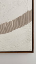 Abstract Framed Plastered Canvas