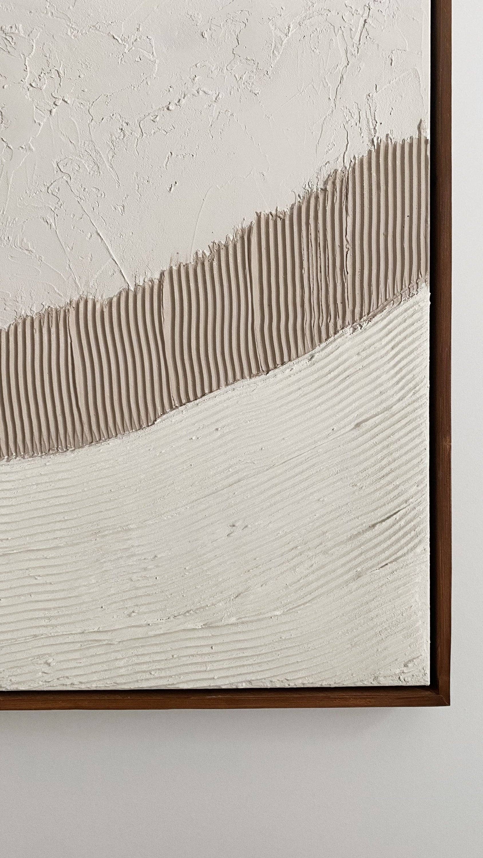 Abstract Framed Plastered Canvas