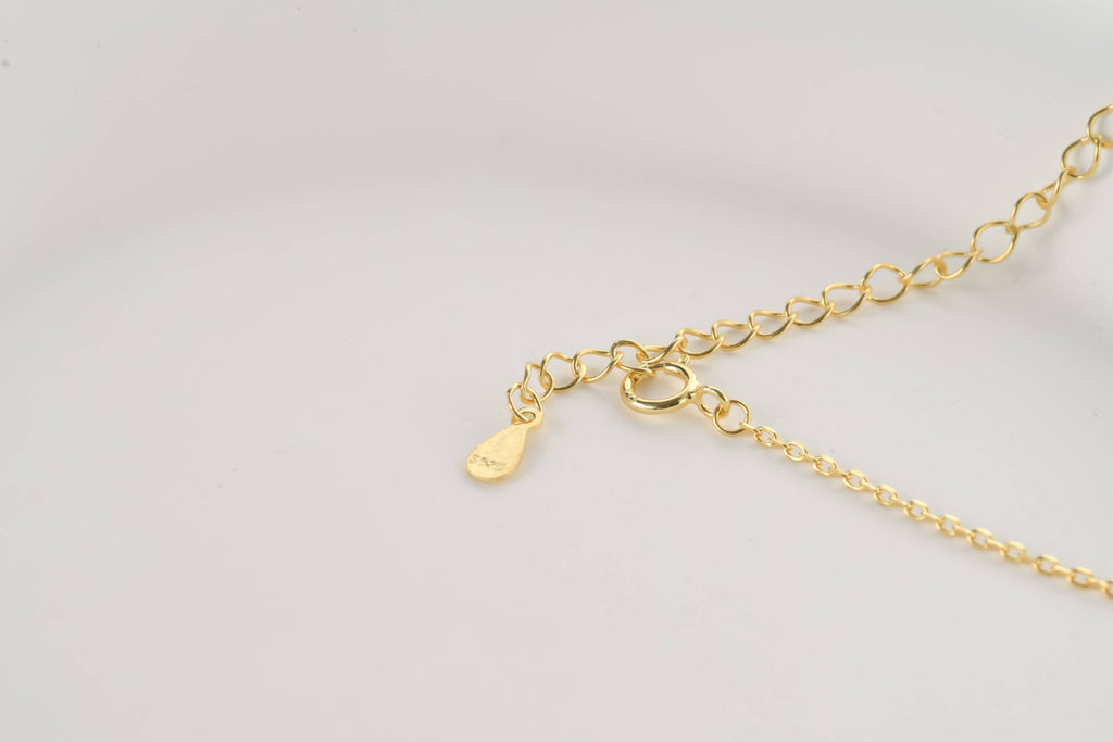 Sterling Silver Circle Link Necklace - Gold Circle Necklace