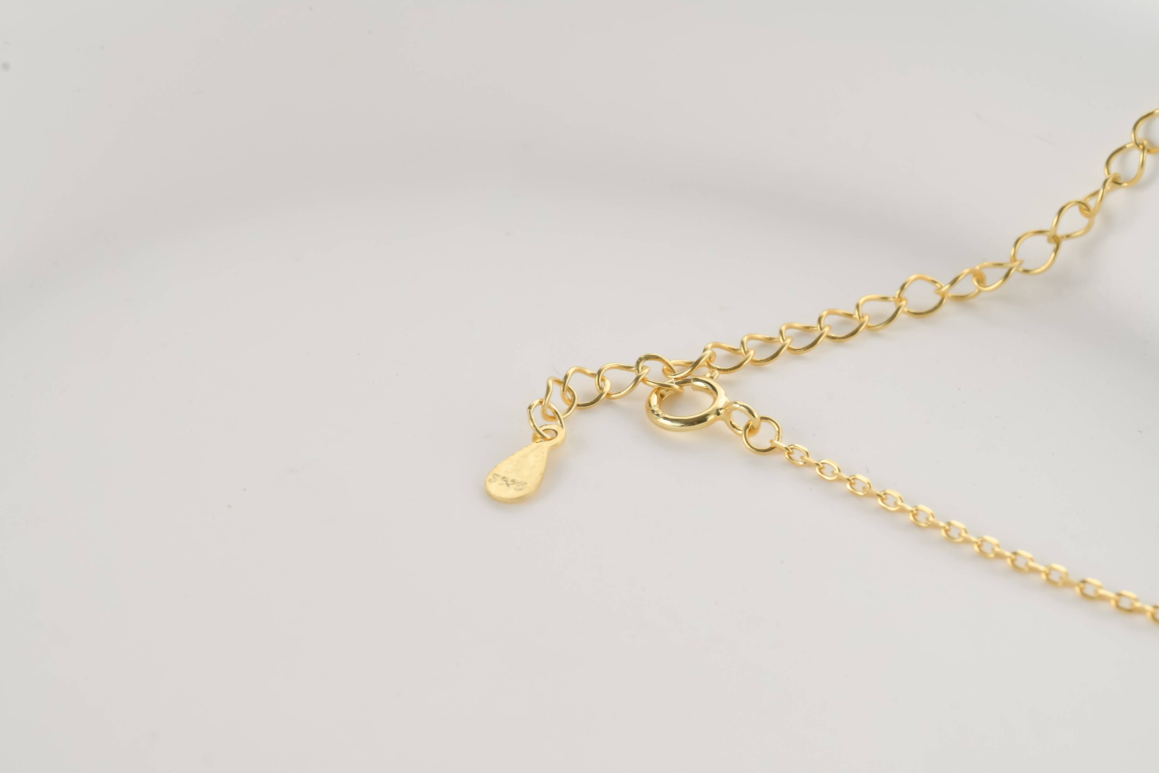 Sterling Silver Circle Link Necklace - Gold Circle Necklace