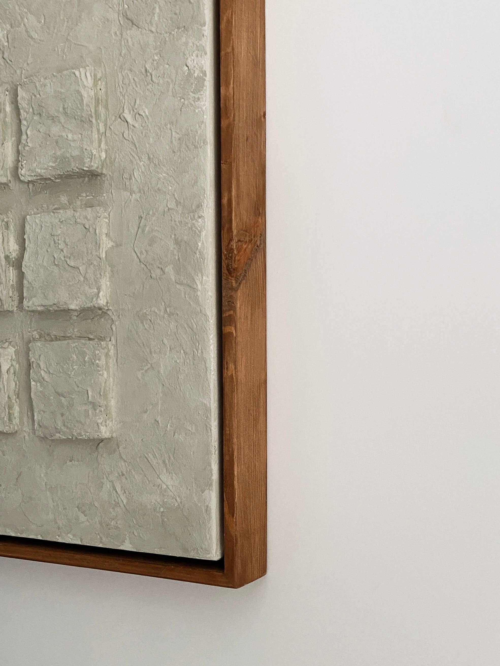 Textured plaster canvas with frame ( has to be pre-ordered )