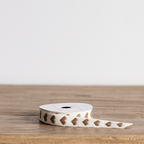 Luxe B Co - Mocha Brown Hearts Woven Ribbon