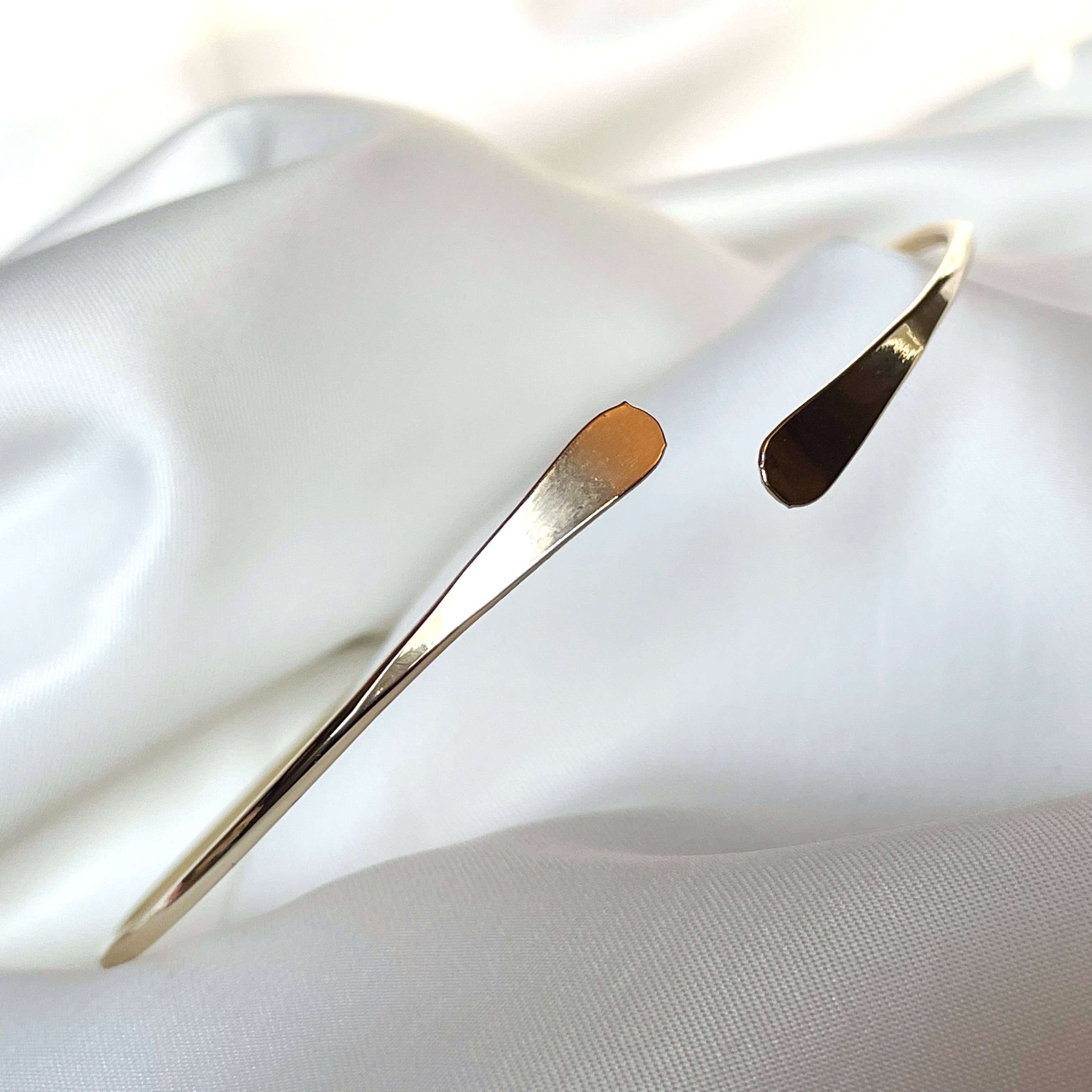 Gold Forearm Cuff - Open Arm Band - Upper Arm Cuff