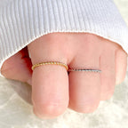 Tarnish-free Twisted Ring - Dainty Stackable Rope Ring