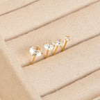 Blueyejewelry -  925 Silver Solitaire Studs - Prong Diamond Stud Earrings