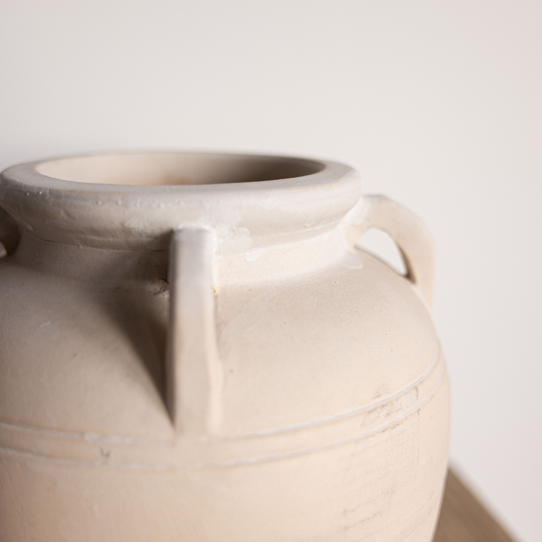 Luxe B CO- Cordoba White Matte Vase With Handles