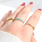 Interlocking Circles Twist Ring - 18k Gold Duo Ring