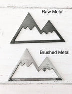 Rustic Metal Mountain Christmas Ornament