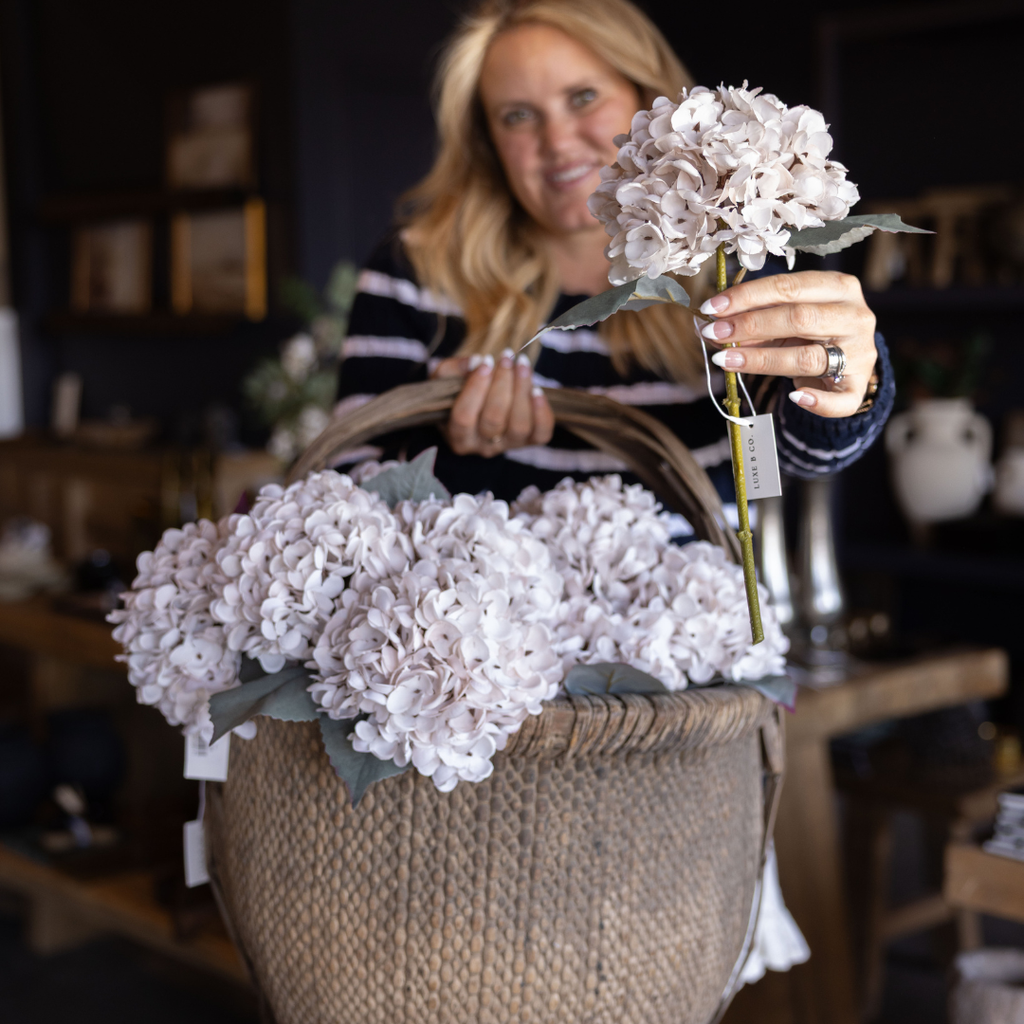 Luxe B Co- Petal Pink Hydrangeas Faux Stems