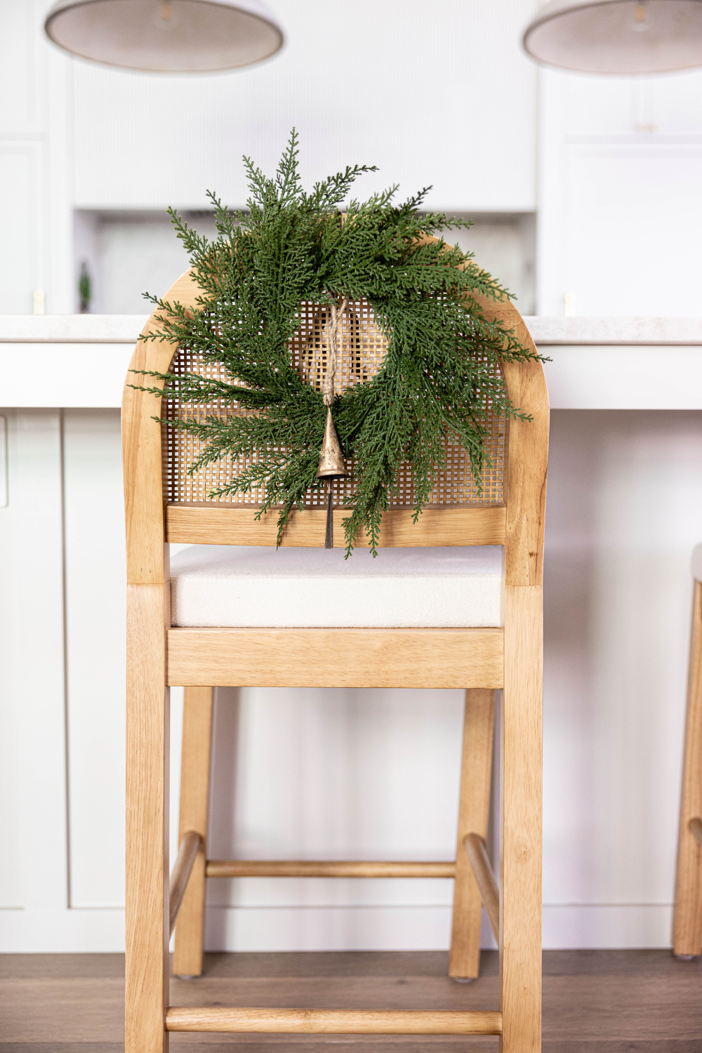 Cypress Leaf Full Real Touch Wreath - 14"
