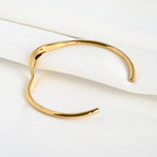 Sculptural Gold Cuff - Tarnish-free Twist Cuff Bracelet