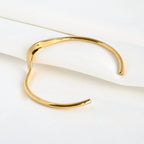 Sculptural Gold Cuff - Tarnish-free Twist Cuff Bracelet