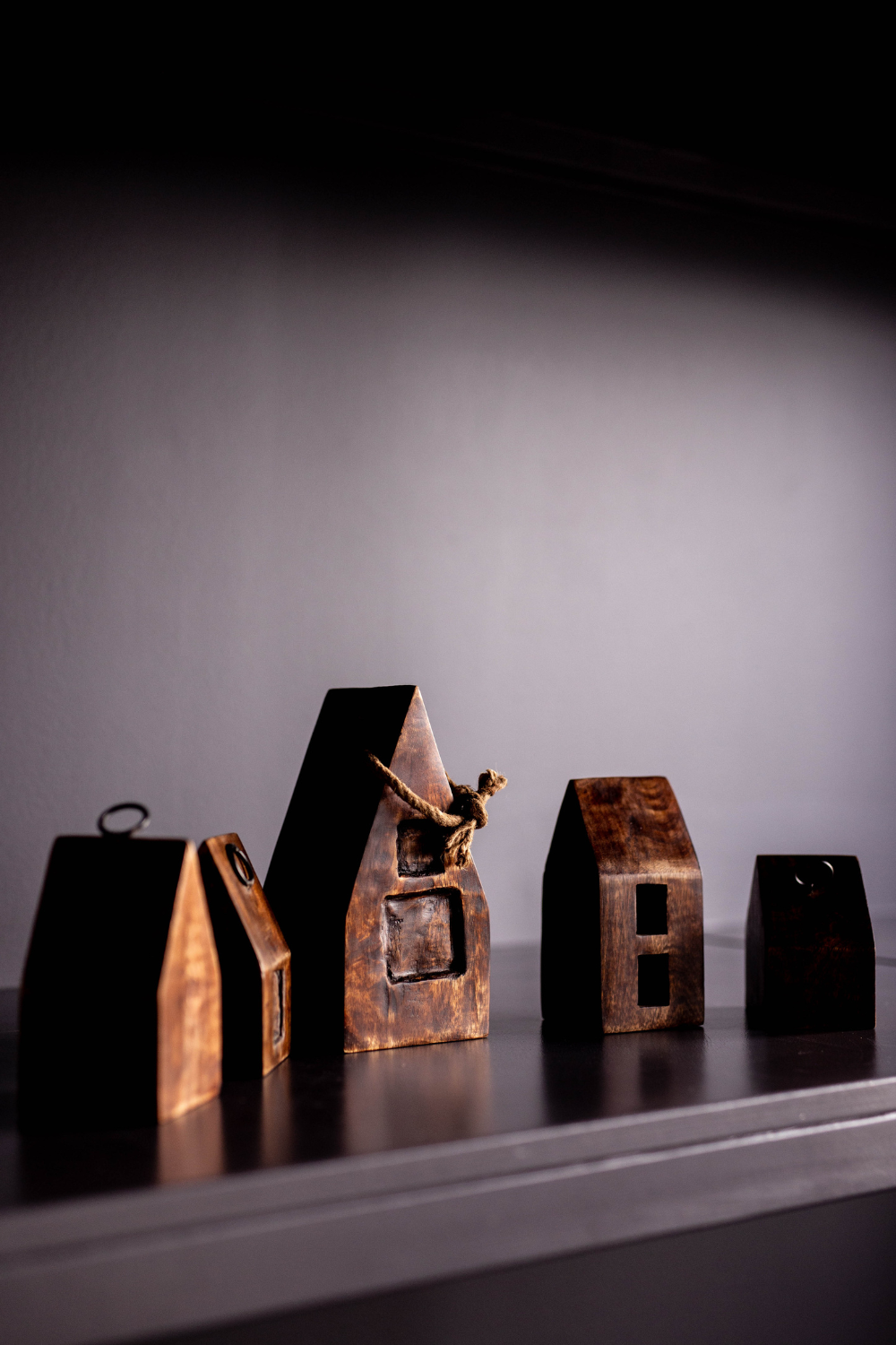 Wooden Houses Vintage Rustic Christmas Decor