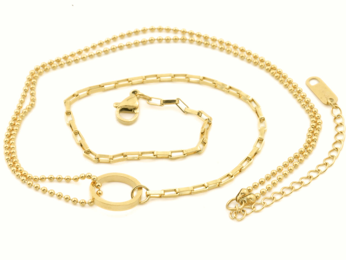 Circle Link Choker - Waterproof Asymmetrical Circle Choker