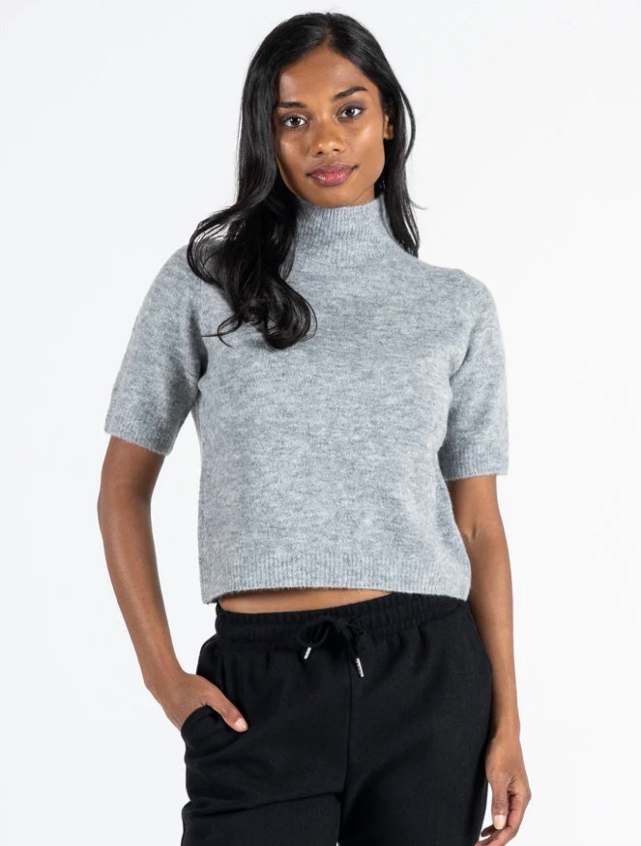 Mock Neck Light Weight Sweater