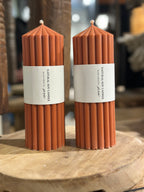 Ribbed Pillar Candles