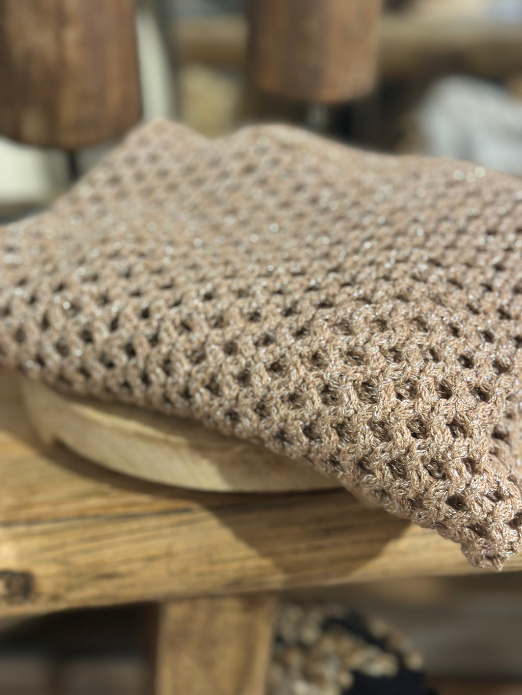 Cala Shimmer Crochet Sweater