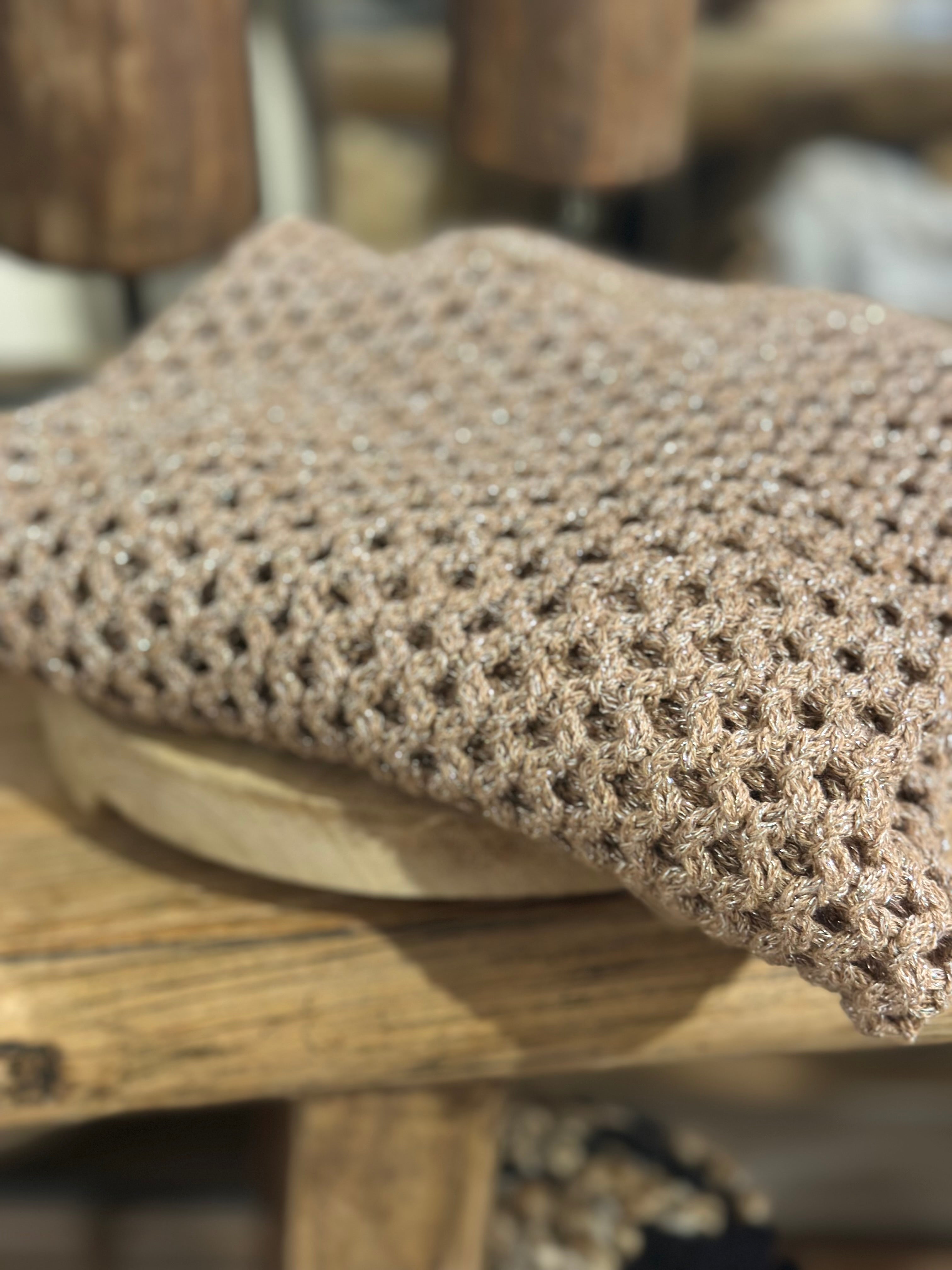 Cala Shimmer Crochet Sweater