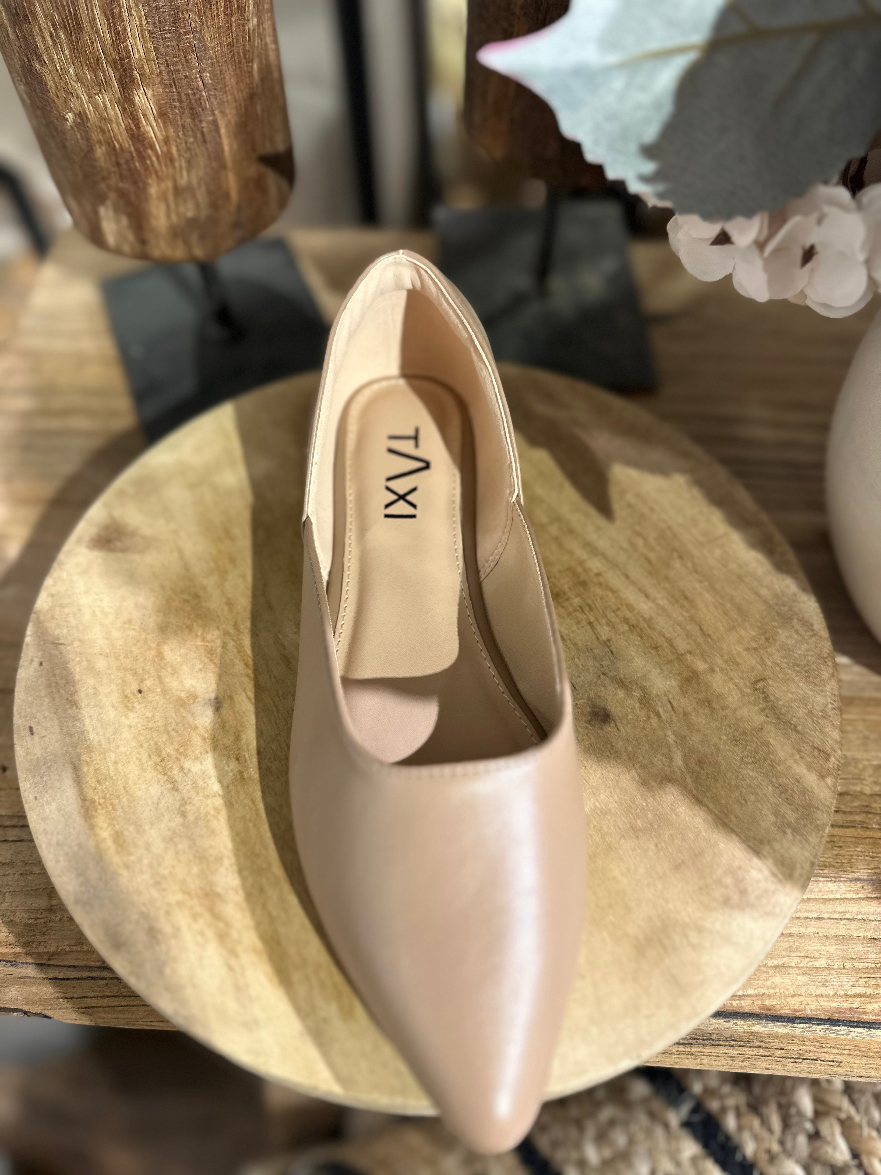 Alexia-05 Pointed Toe Faux Leather Flats