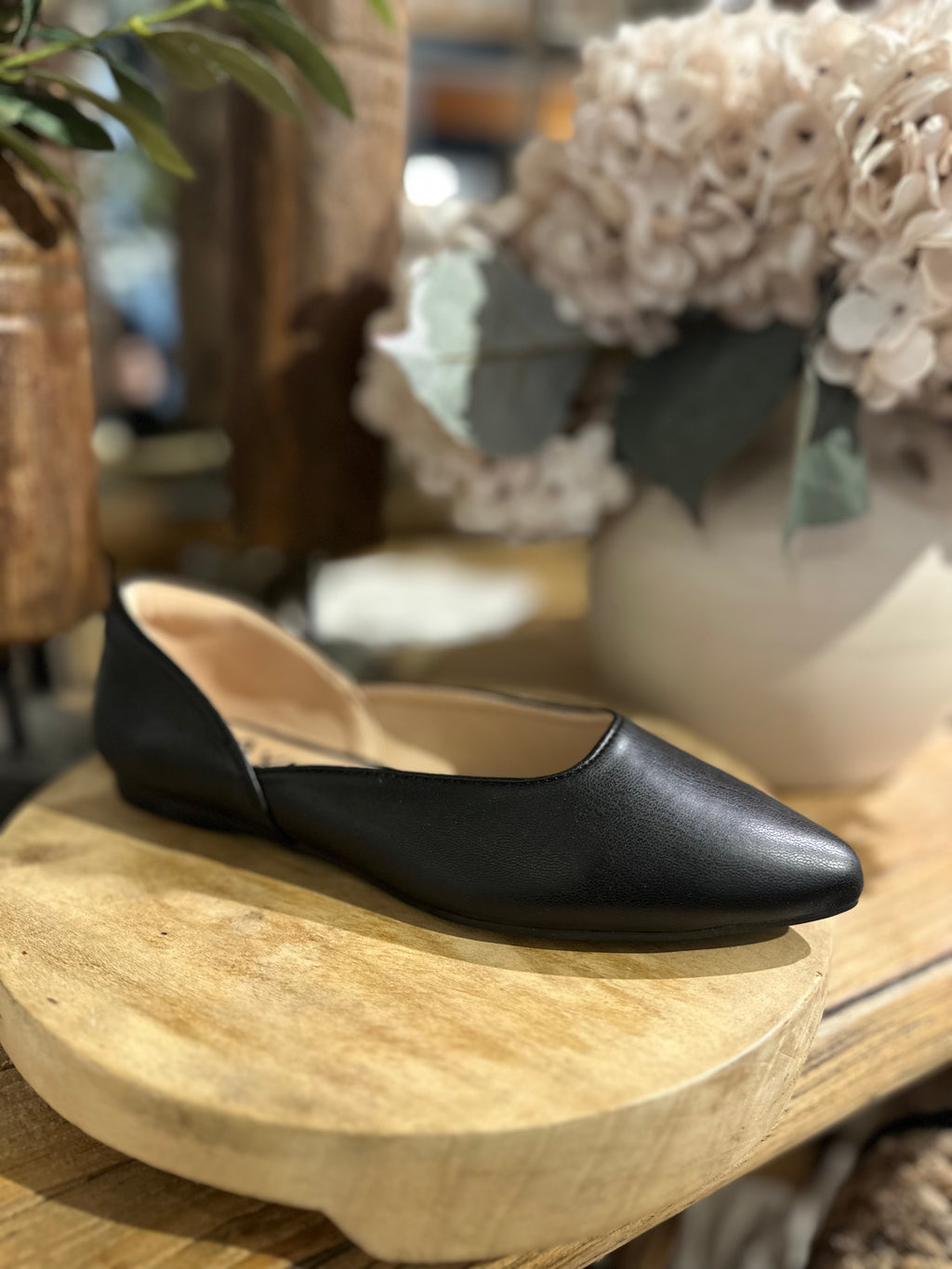 Alexia-05 Pointed Toe Faux Leather Flats