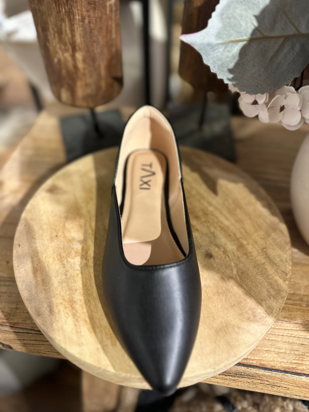Alexia-05 Pointed Toe Faux Leather Flats
